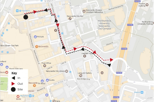 Northumberland Street South Highlight Map